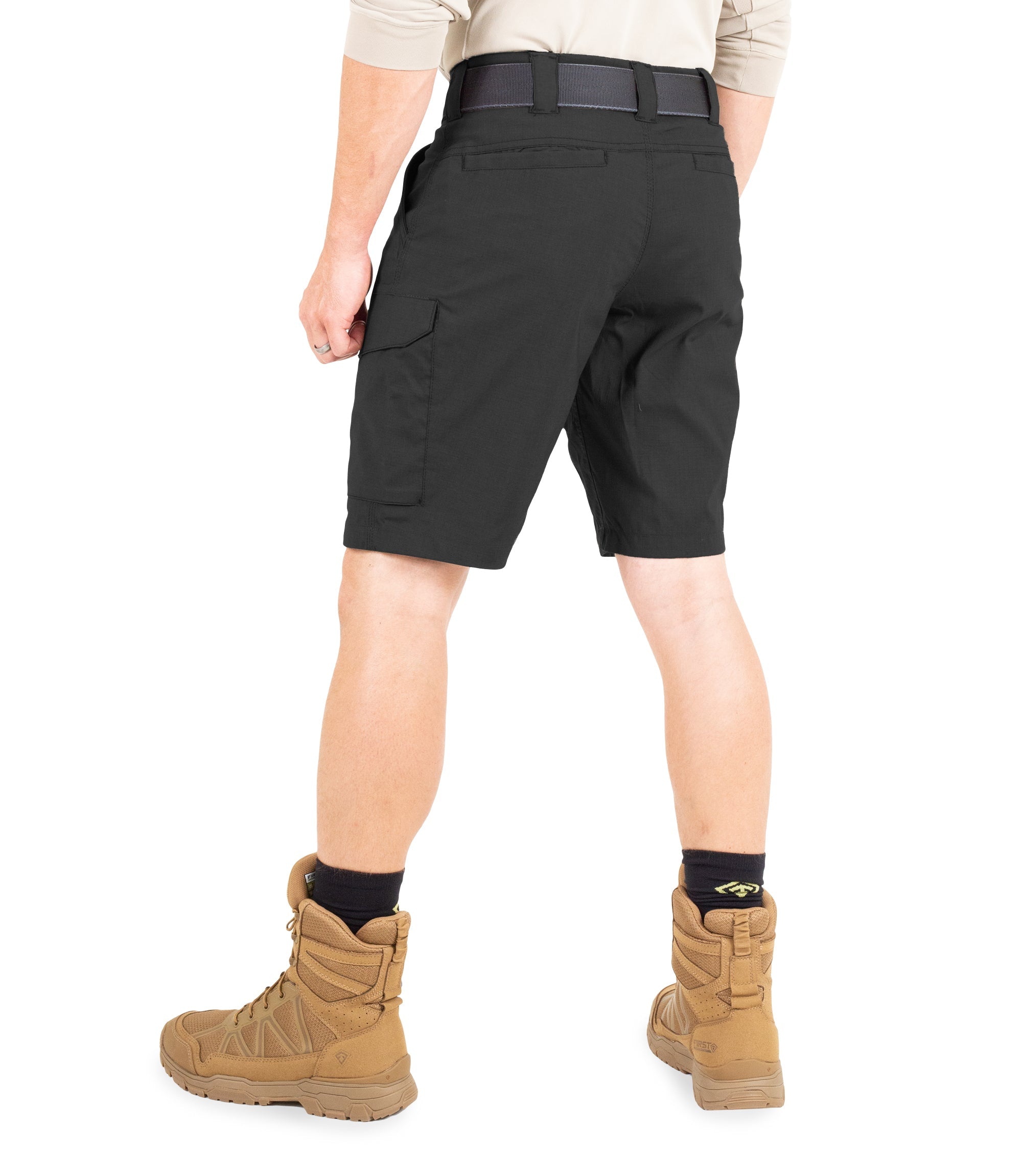 Side of Men's V2 Tactical Short in Black|color_black