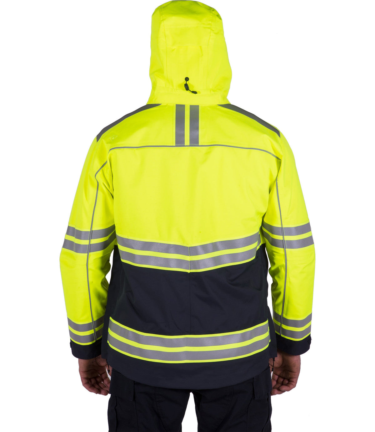 Back Hood of Men's Tactix High-Vis Parka in Midnight Navy |color_midnight navy