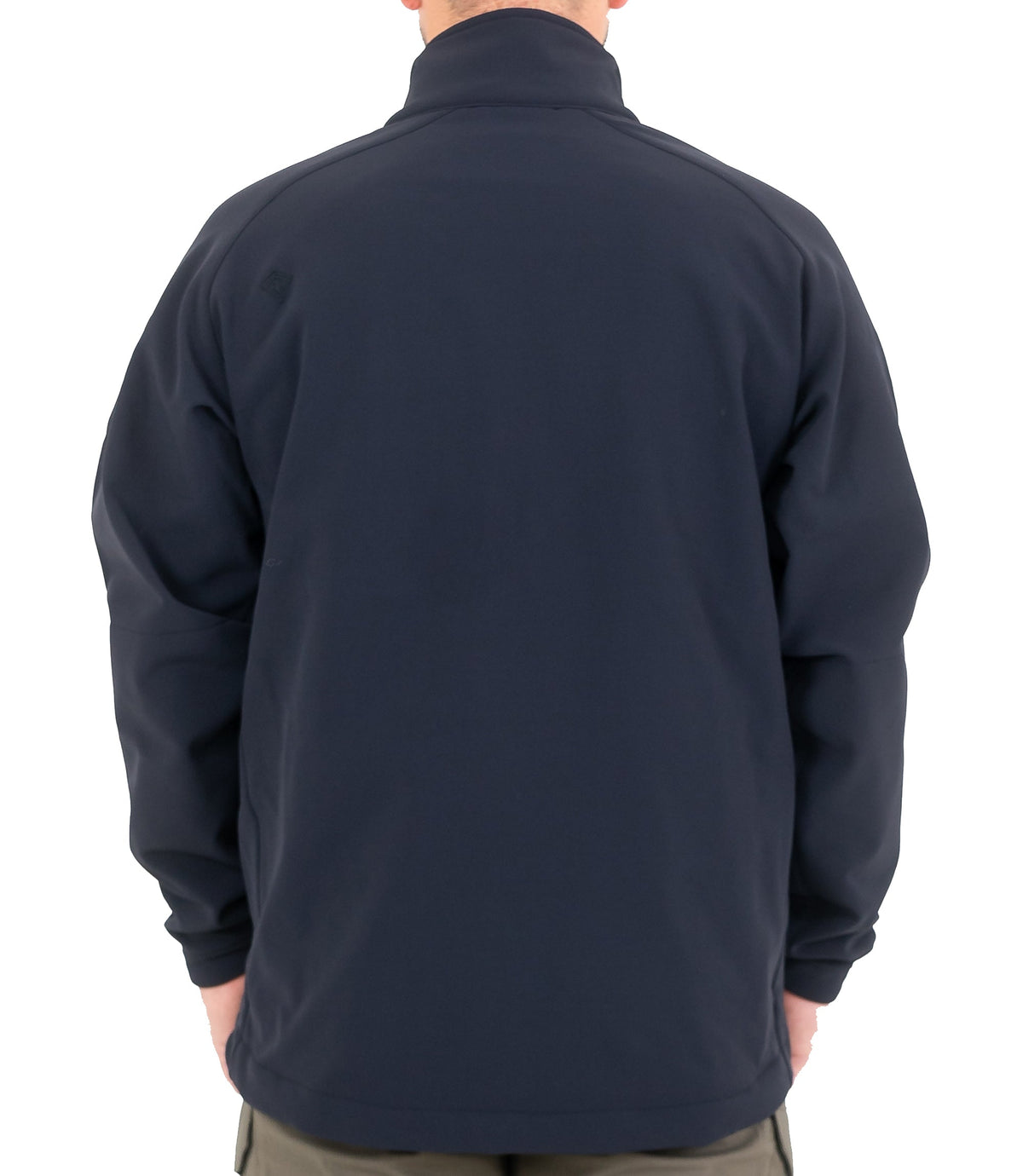 Back of Mens Tactix Softshell Pullover in Midnight Navy |color_midnight navy