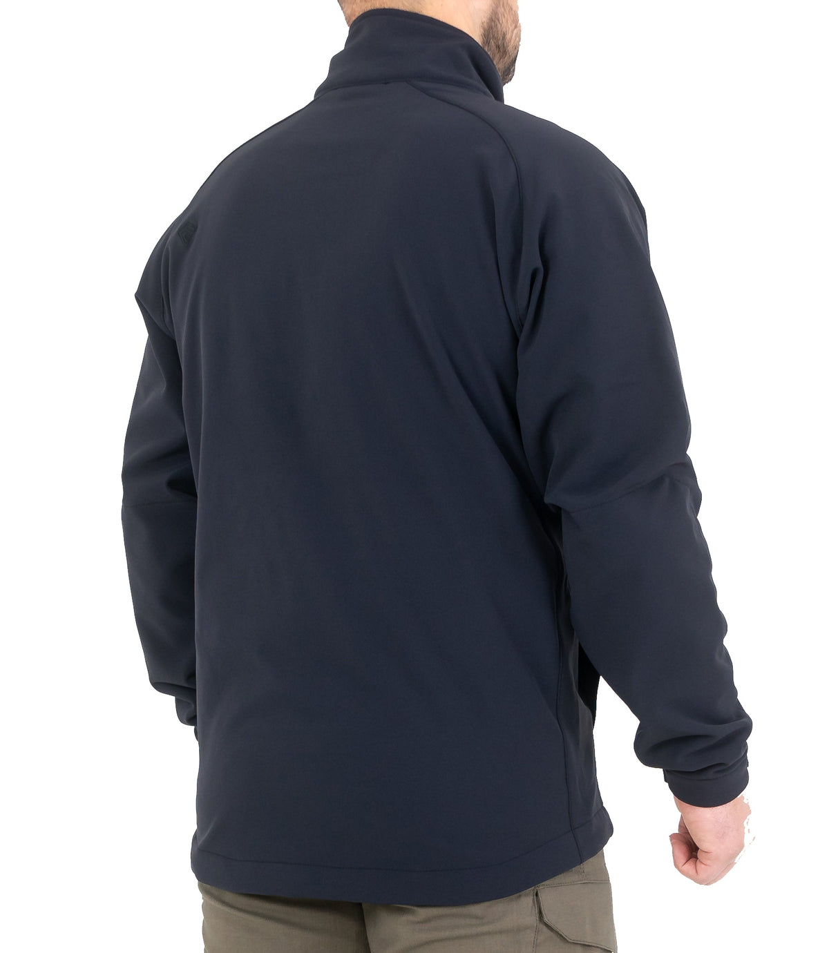 Side of Mens Tactix Softshell Pullover in Midnight Navy |color_midnight navy
