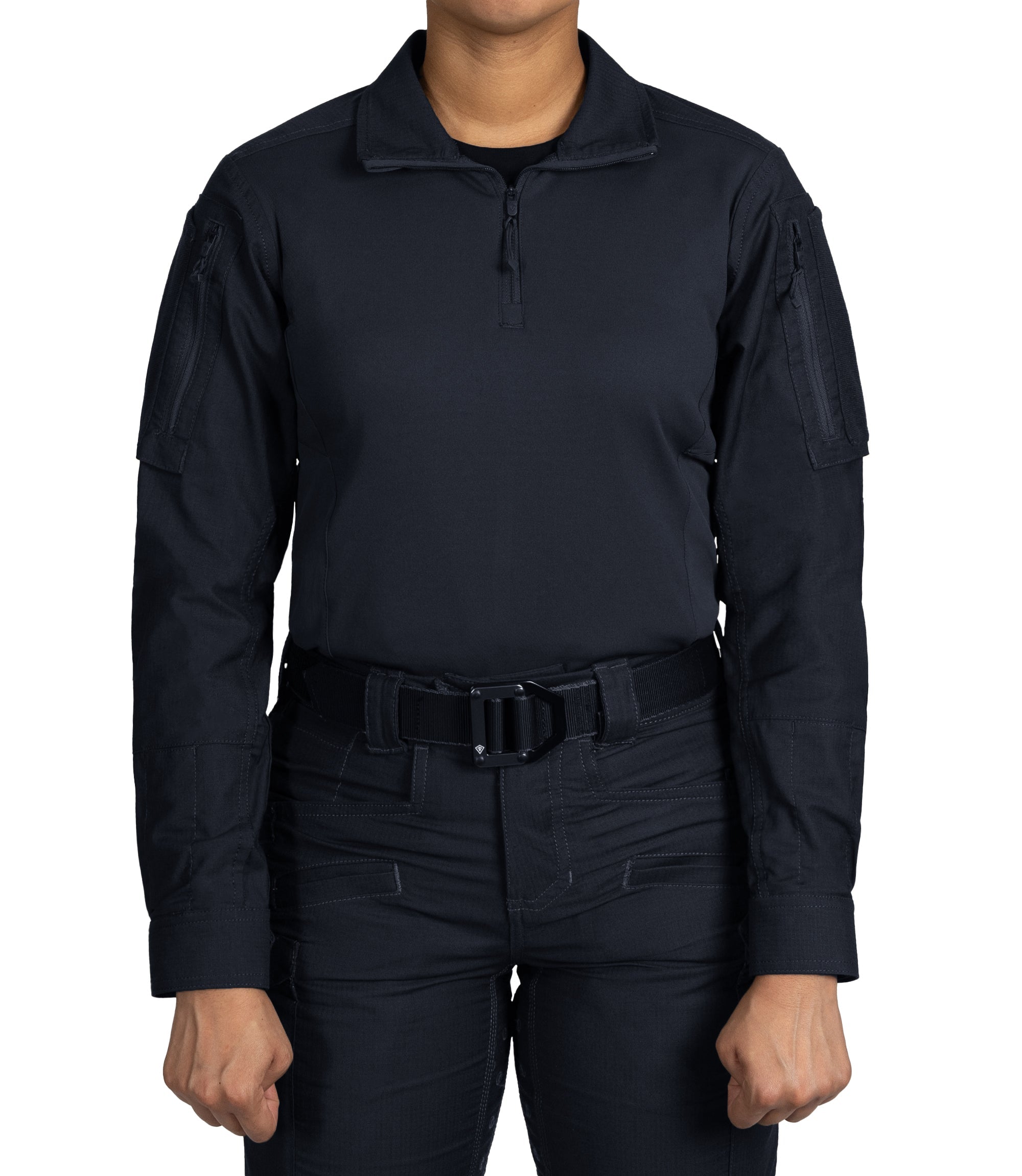 Front of Women's Defender Shirt in Midnight Navy |color_midnight navy