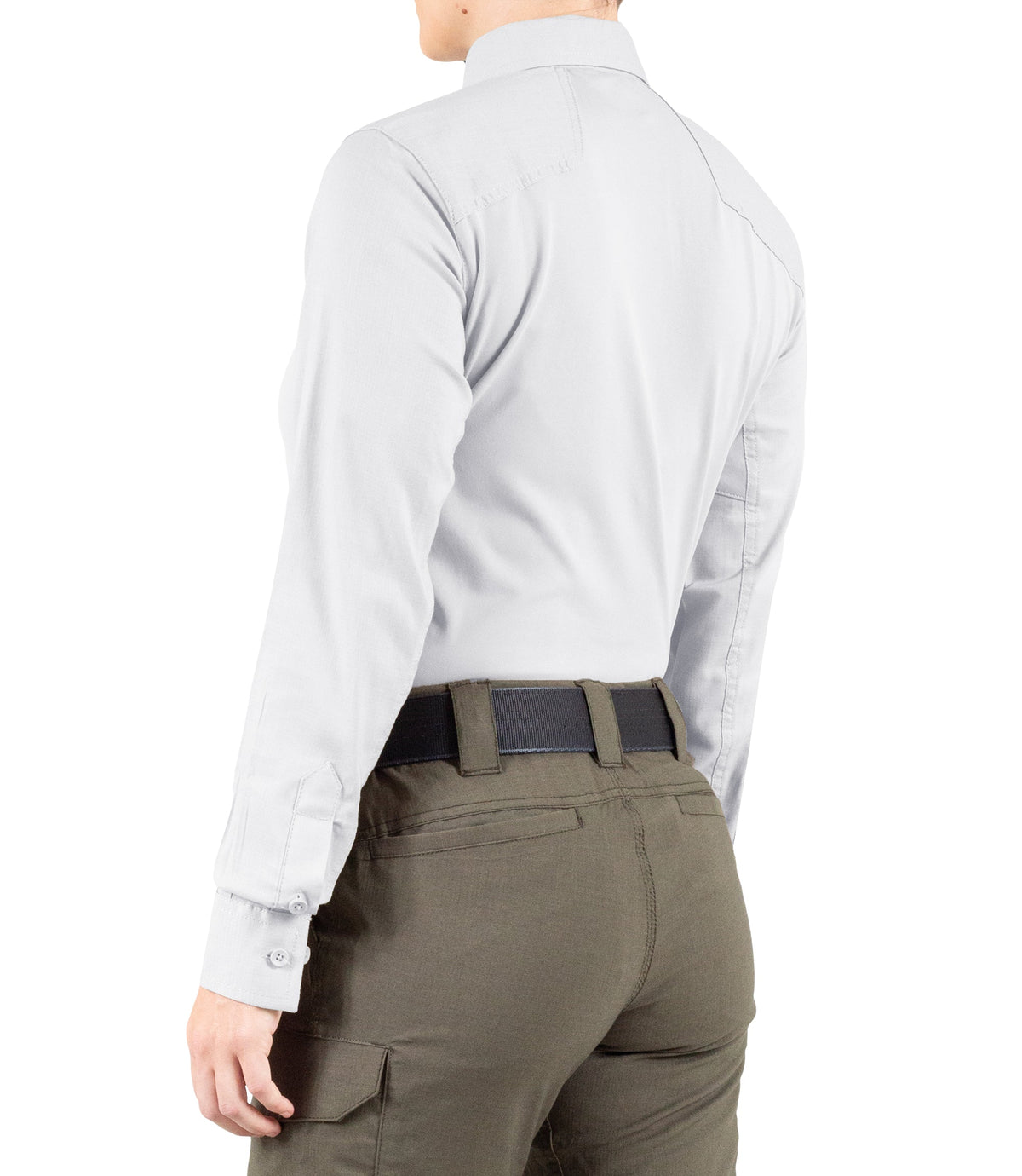 Side of Women's V2 Pro Performance Shirt in White |color_white