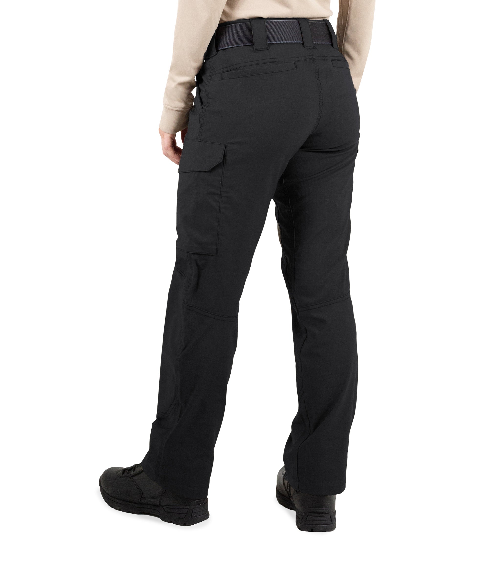 Side of Women's V2 Tactical Pants in Black |color_black