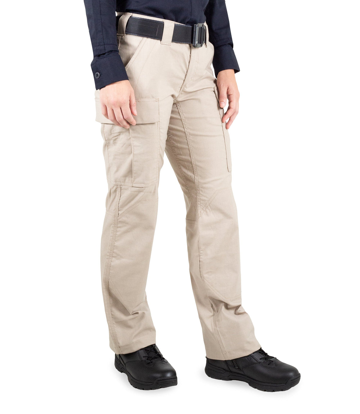 Side of Women's V2 BDU Pant in Khaki |color_khaki