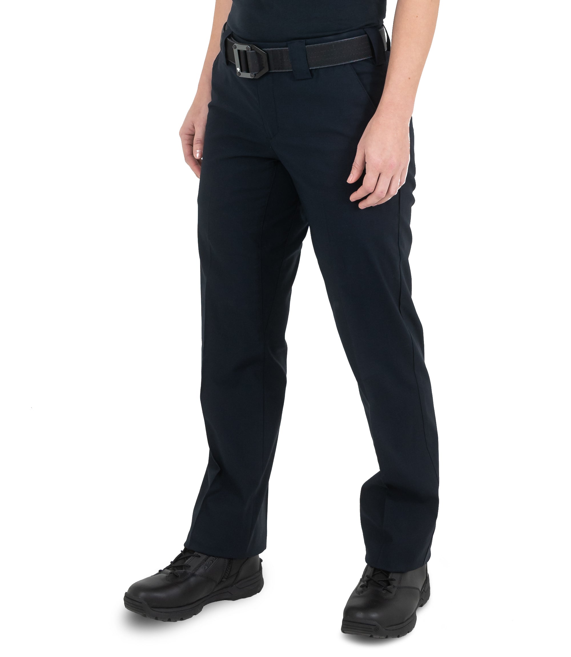 Side of Women's V2 Pro Duty 6 Pocket Pant in Midnight Navy|color_midnight navy