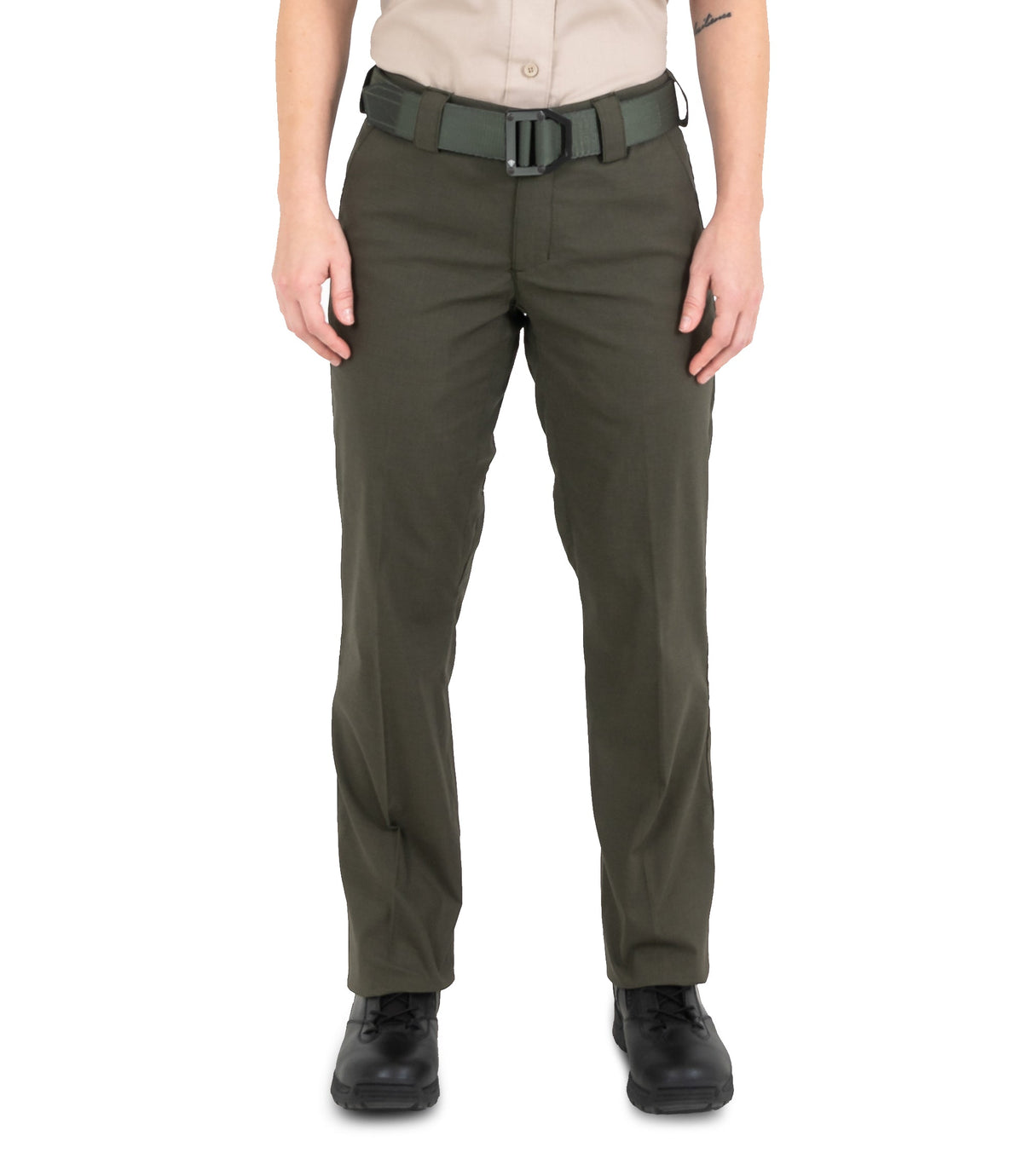 Front of Women's V2 Pro Duty 6 Pocket Pant in OD Green|color_od green