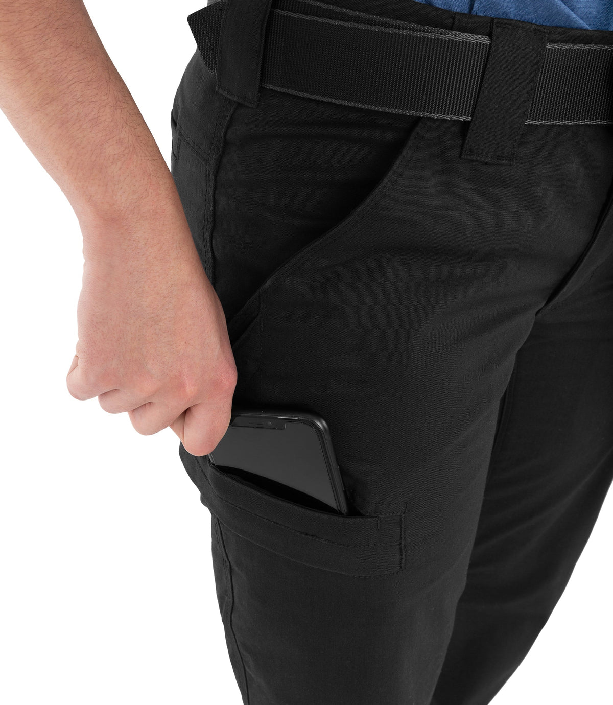 Media Pocket of Women's A2 Pant in Black |color_black