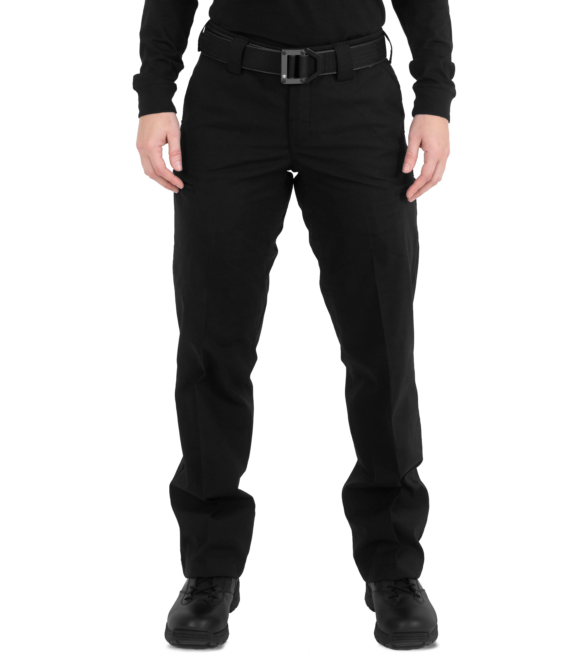 Front of Women's V2 PRO DUTY 6 Pocket Pant in Black |color_black