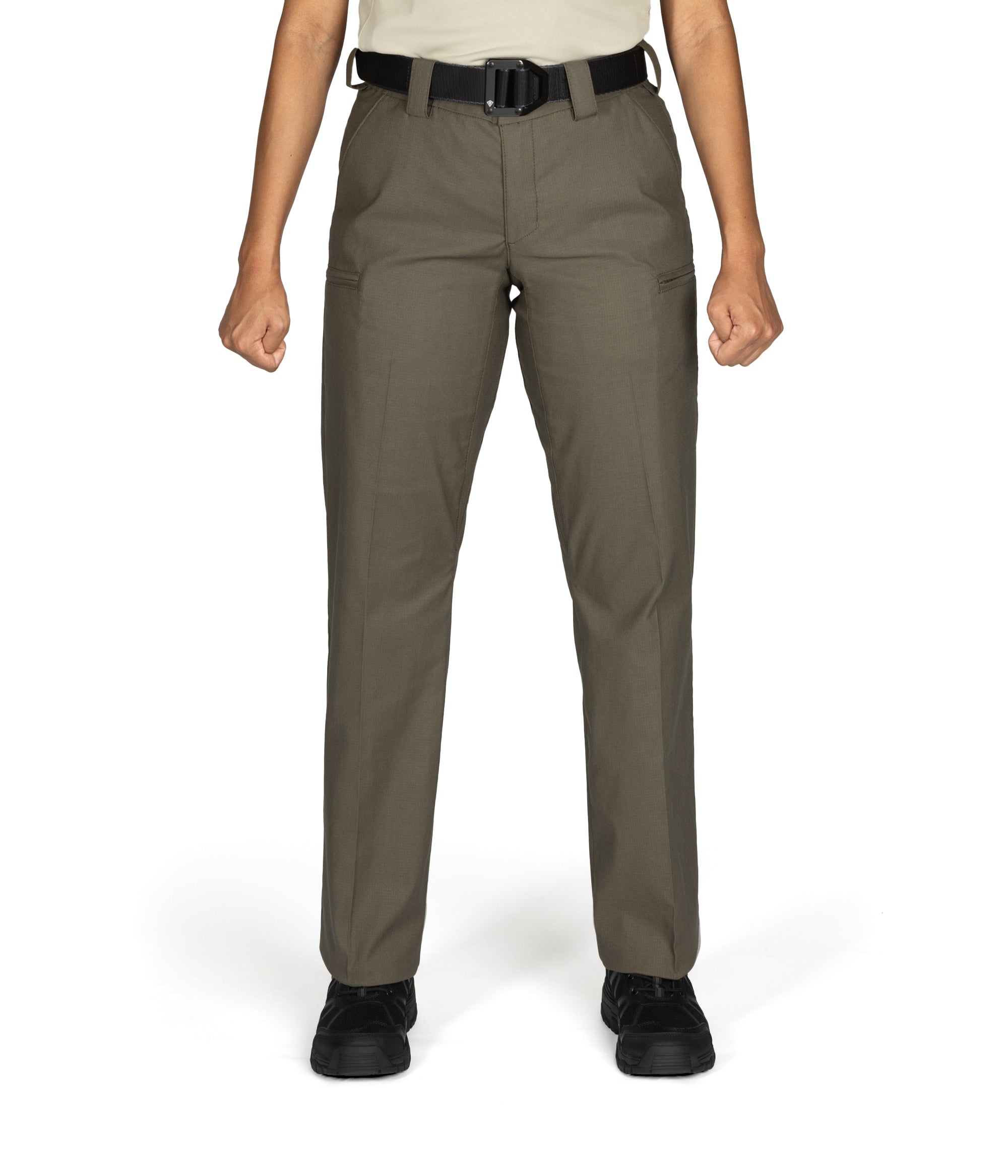 Front of Women's V2 PRO DUTY 6 Pocket Pant in Ranger Green |color_ranger green