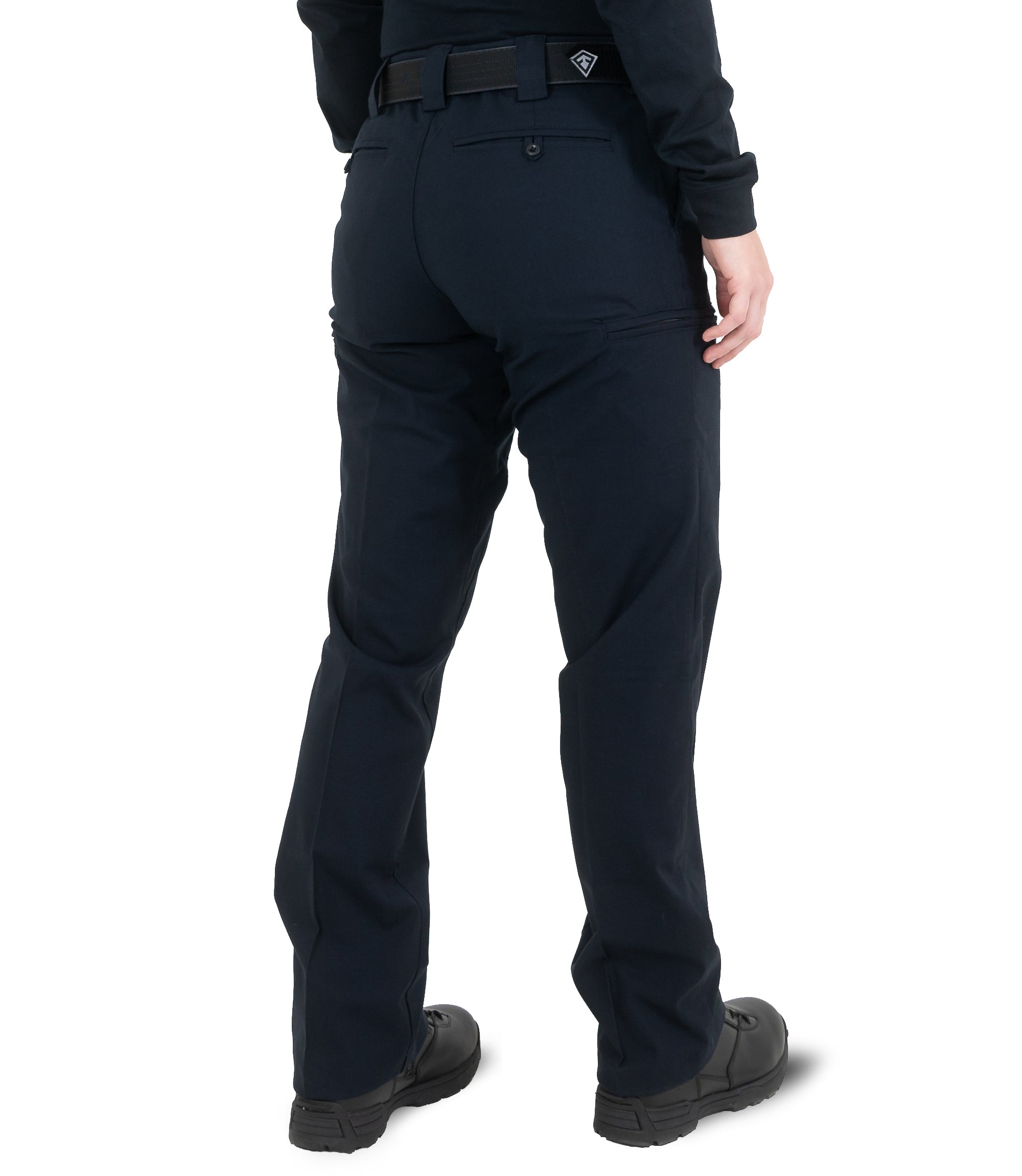Side of Women's V2 PRO DUTY 6 Pocket Pant in Midnight Navy |color_midnight navy