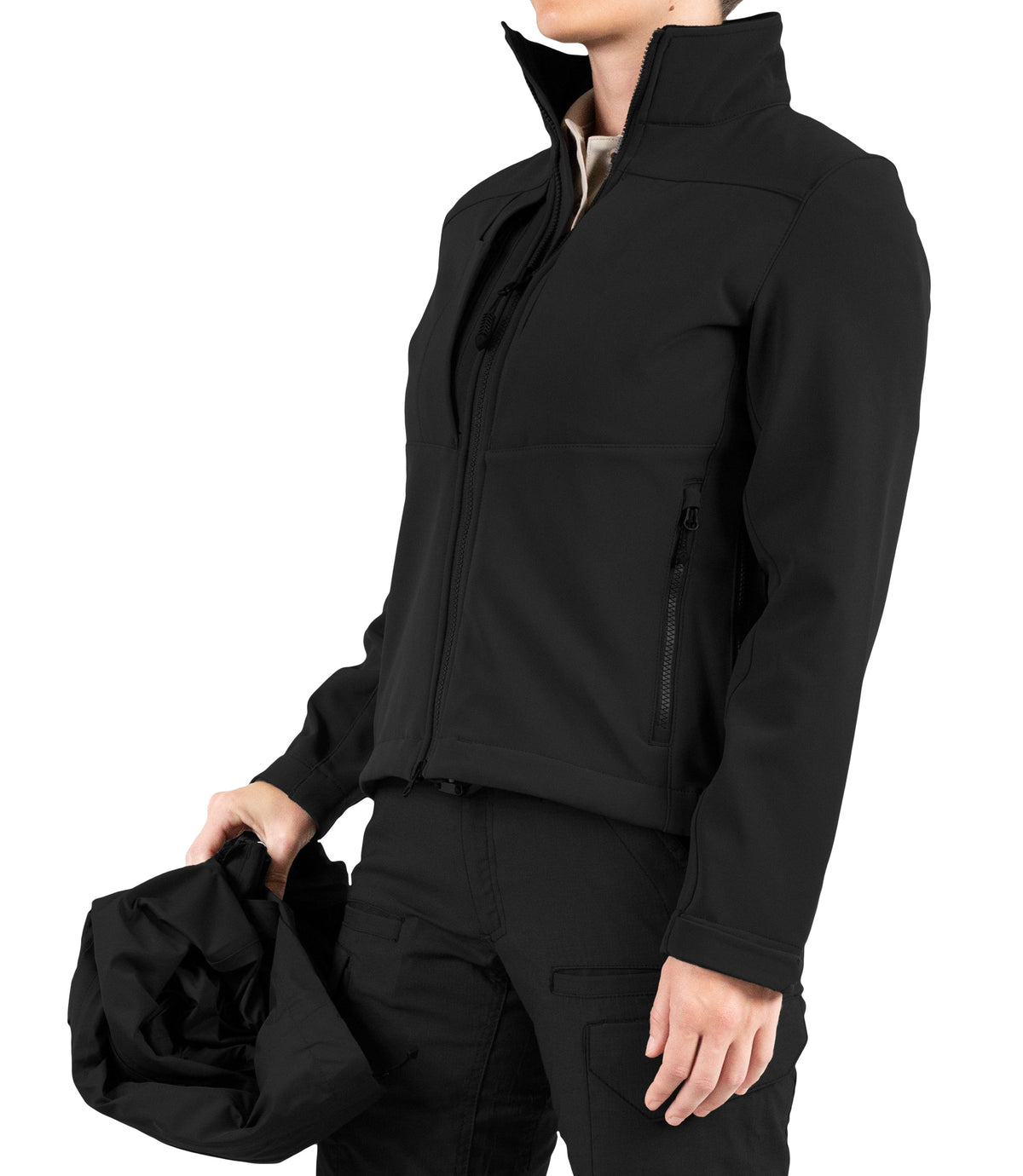 Softshell Jacket for Womens Tactix 3-In-1 System Jacket in Black|color_black