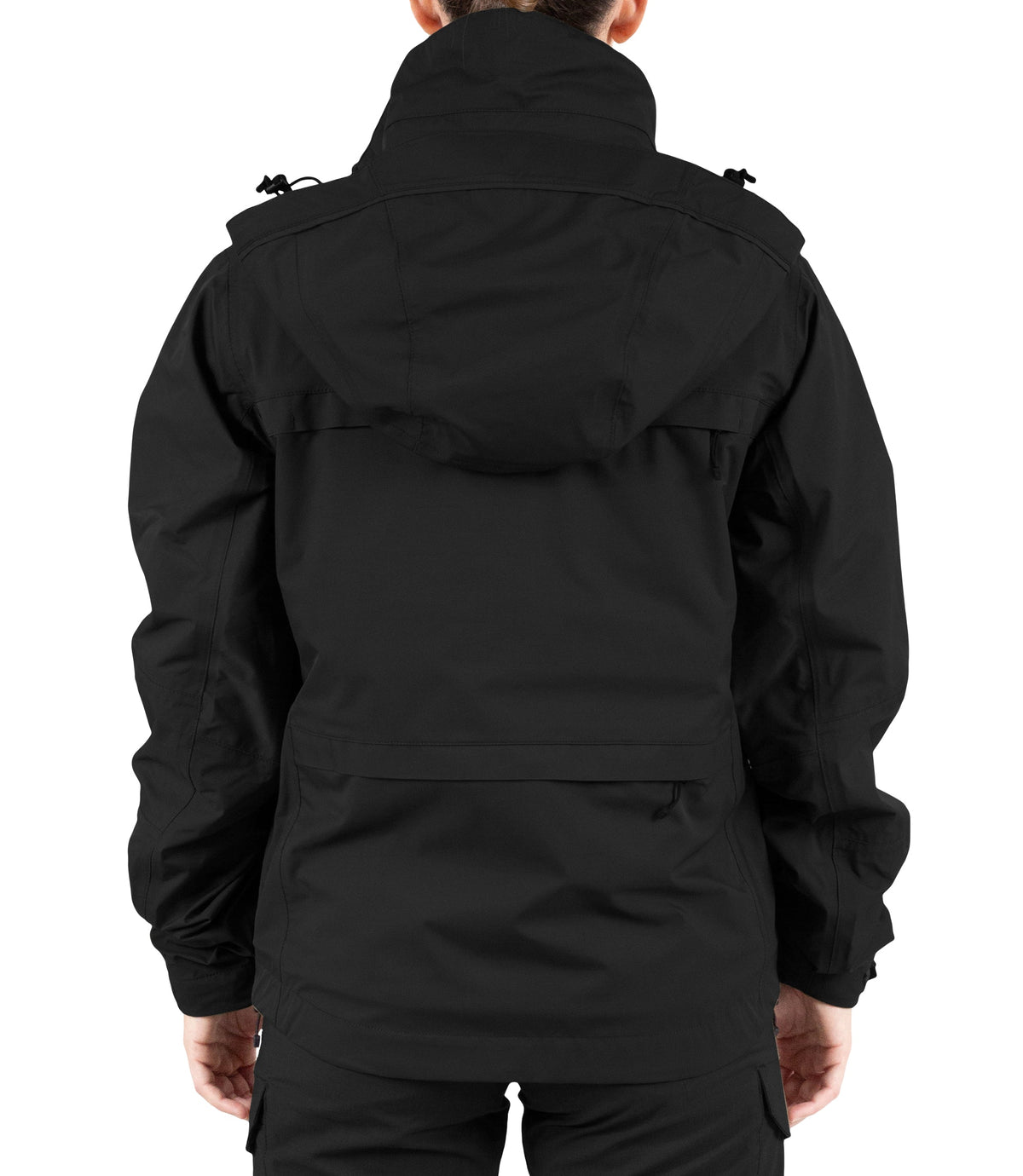 Back view of Womens Tactix 3-In-1 System Jacket in Black|color_black
