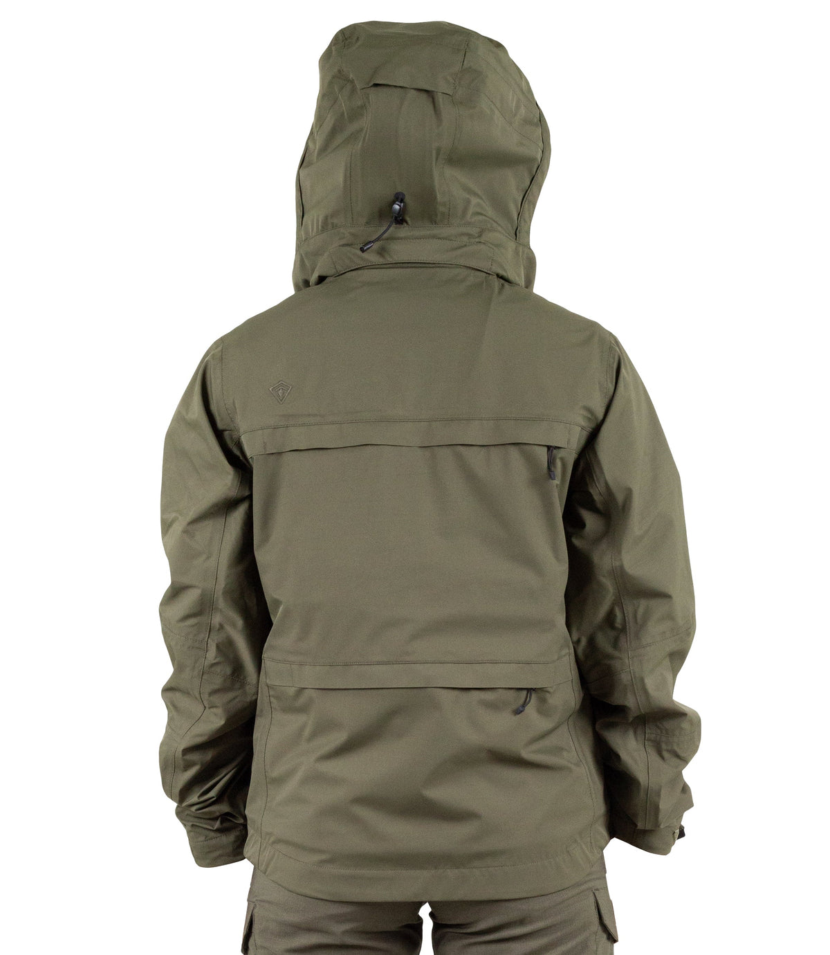 Back Hood of Womens Tactix 3-In-1 System Jacket in OD Green|color_od green