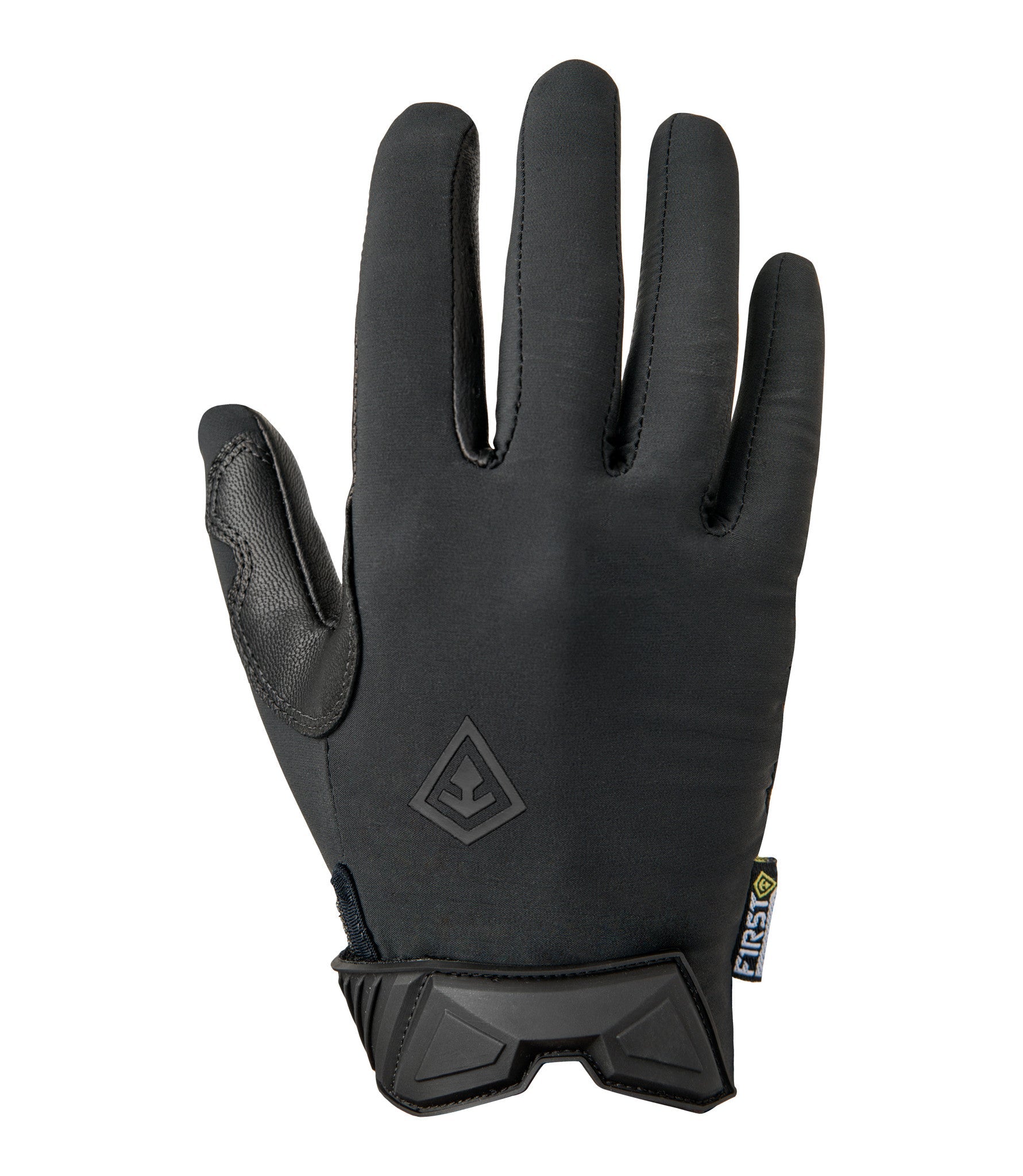 Front of Womens Lightweight Patrol Glove in Black |color_black