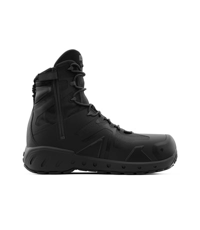 Photo of Men's 8" AERO-TAC™ Safety Toe Side-Zip Boot in the color Black - Side view