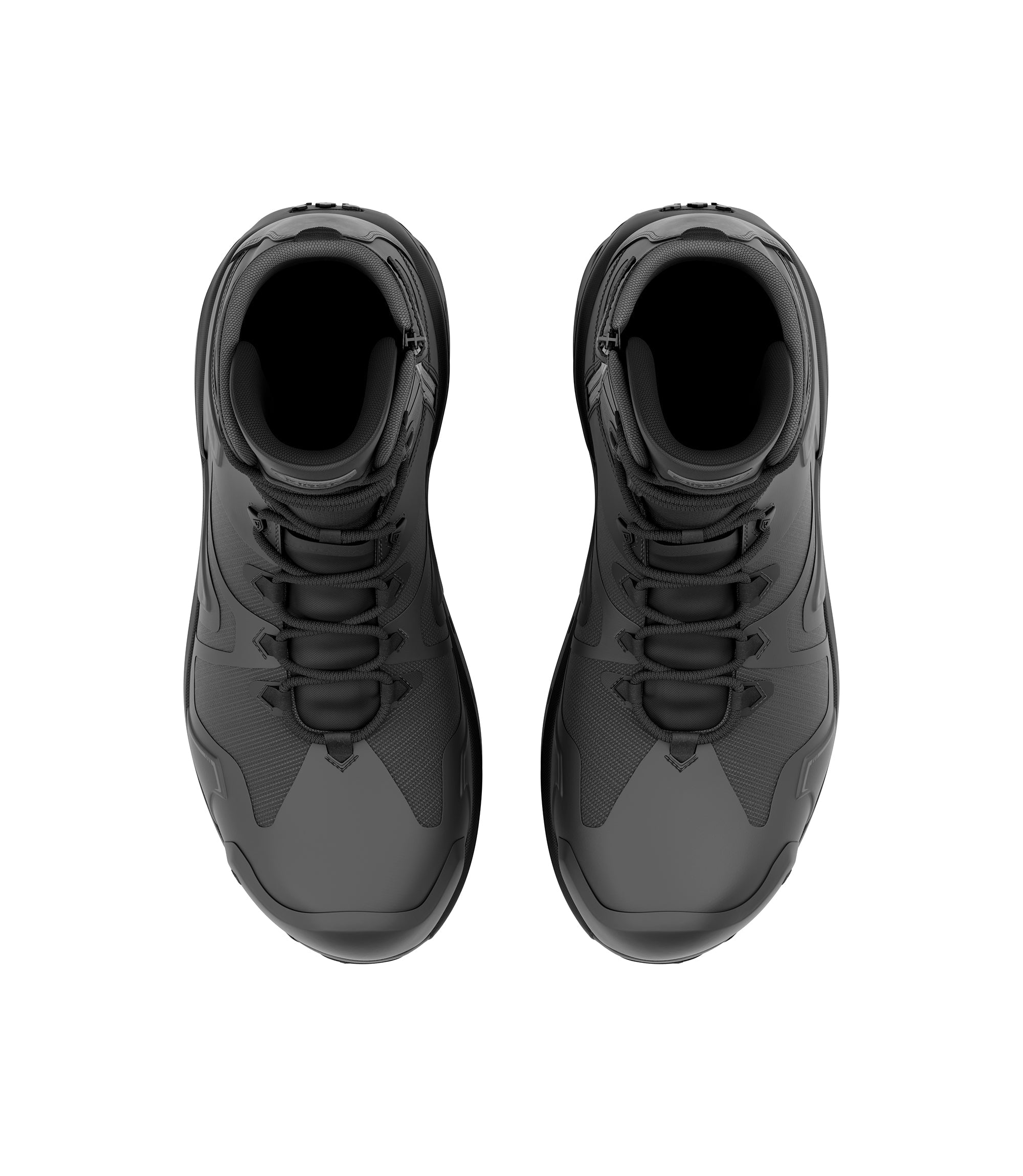 Top view photo of Men's 8" AERO-TAC Safety Toe Side-Zip Boot in black|color_black