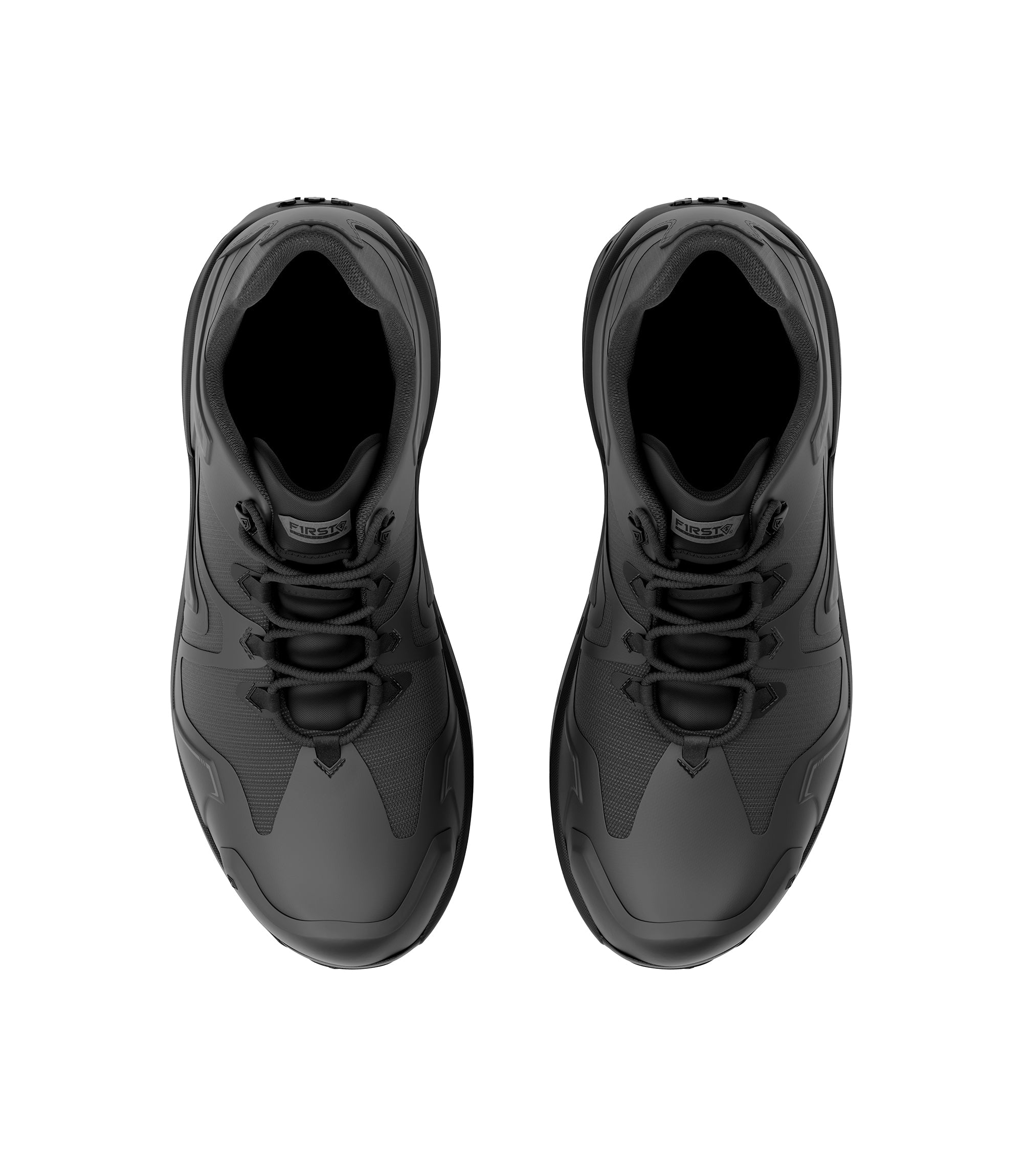 Top view photo of Men's 3" AERO-TAC Low Shoe in black color|color_black