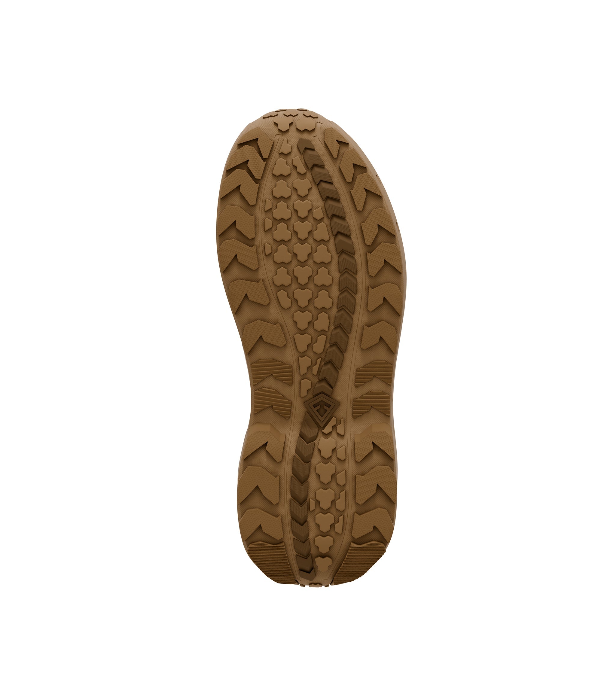 Bottom sole view of 3 inch AERO-TAC low boot in color coyote|color_coyote