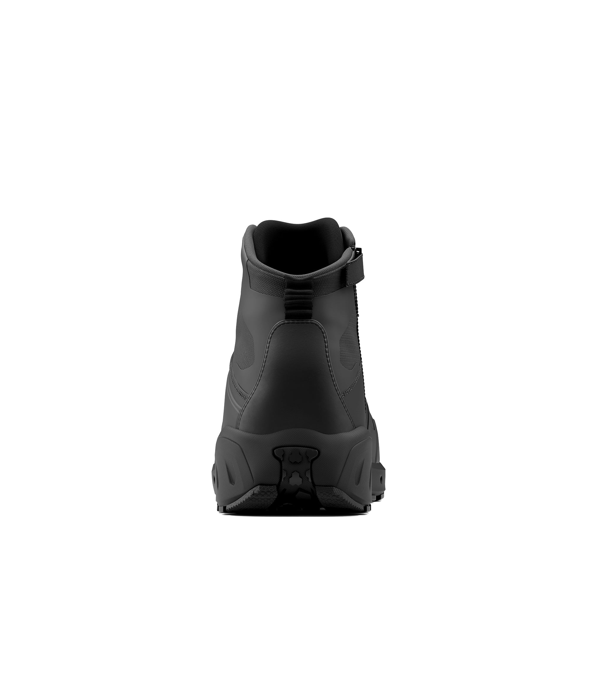 Back view photo of Men's 5" AERO-TAC Safety Toe Side-Zip Mid Boot in black|color_black