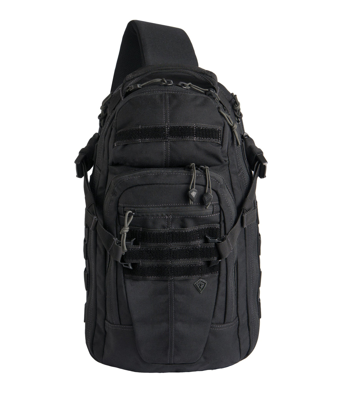 Front of Crosshatch Sling Pack 19L in Black |color_black