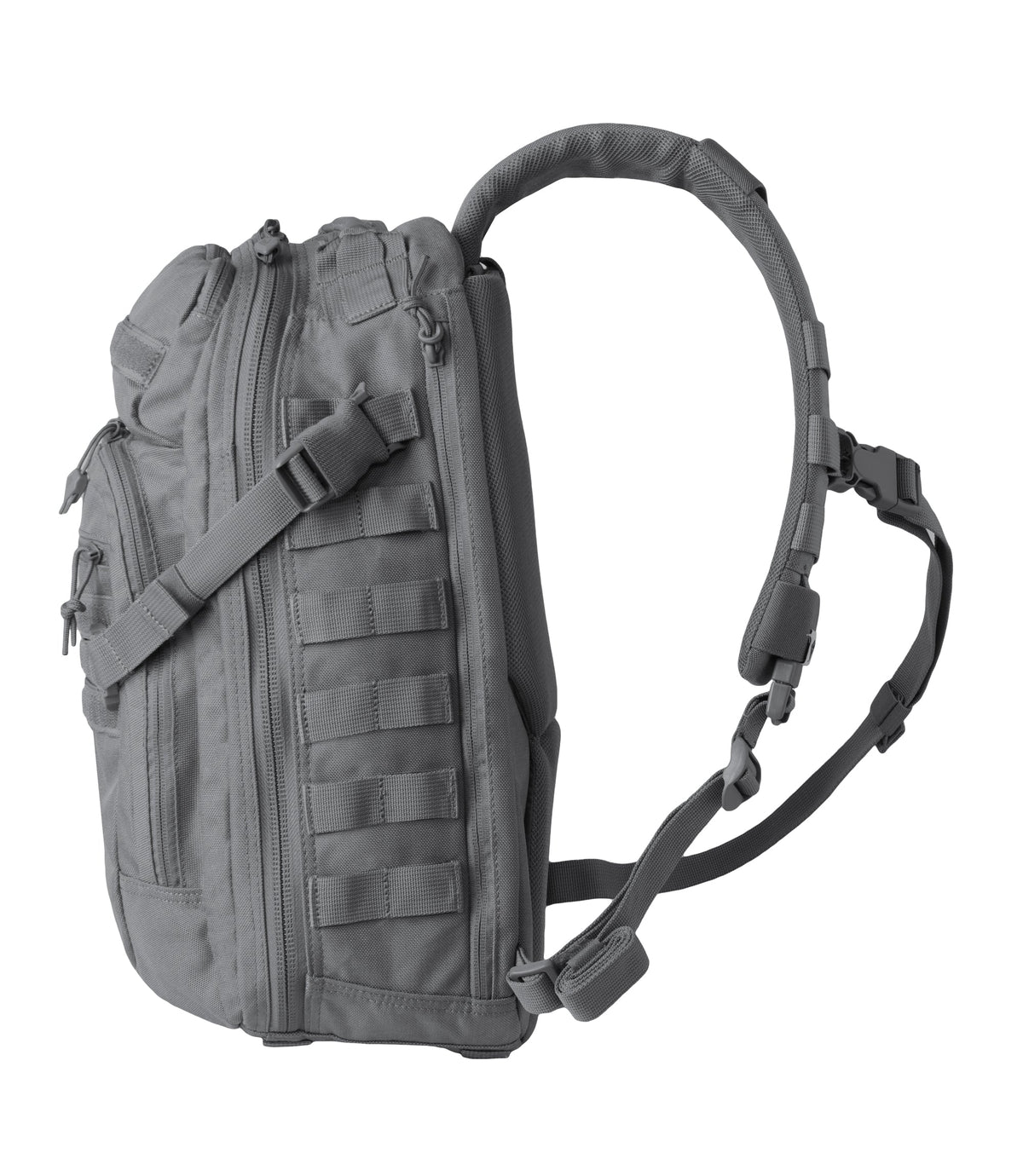 Side of Crosshatch Sling Pack 19L in Wolf Grey |color_wolf grey