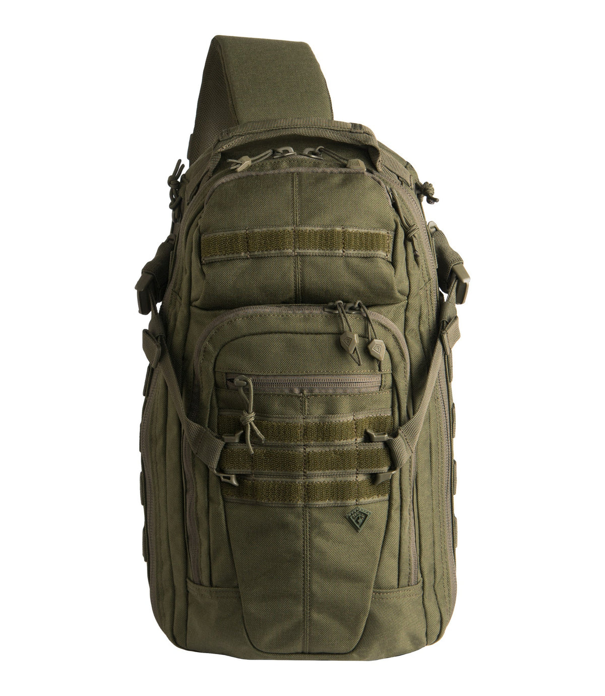 Front of Crosshatch Sling Pack 19L in OD Green |color_od green