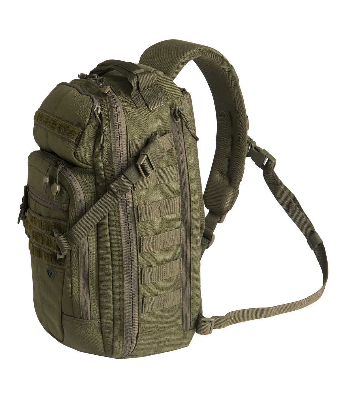 Front of Crosshatch Sling Pack 19L in OD Green |color_od green