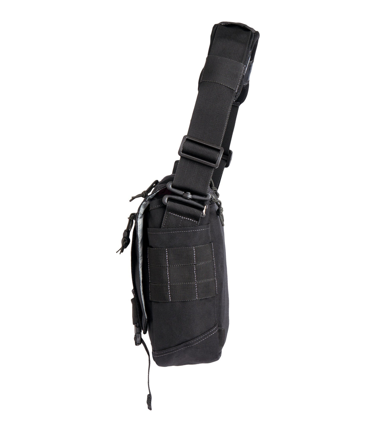 Side of Summit Side Satchel 8L in Black |color_black