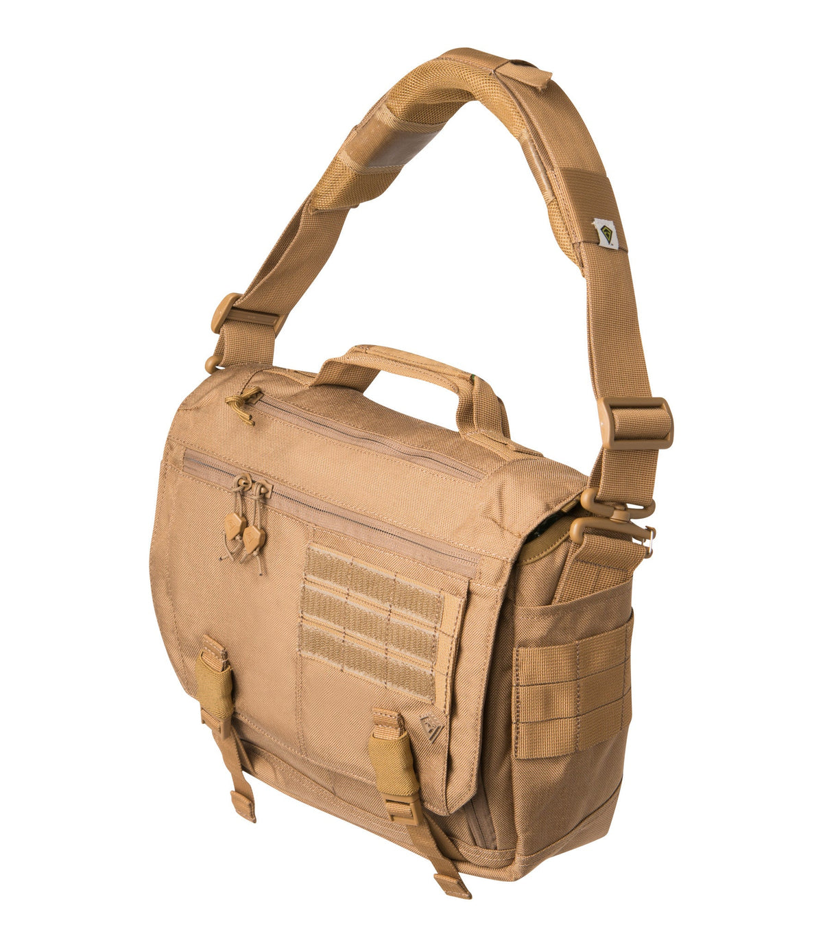 Front of Summit Side Satchel 8L in Coyote |color_coyote
