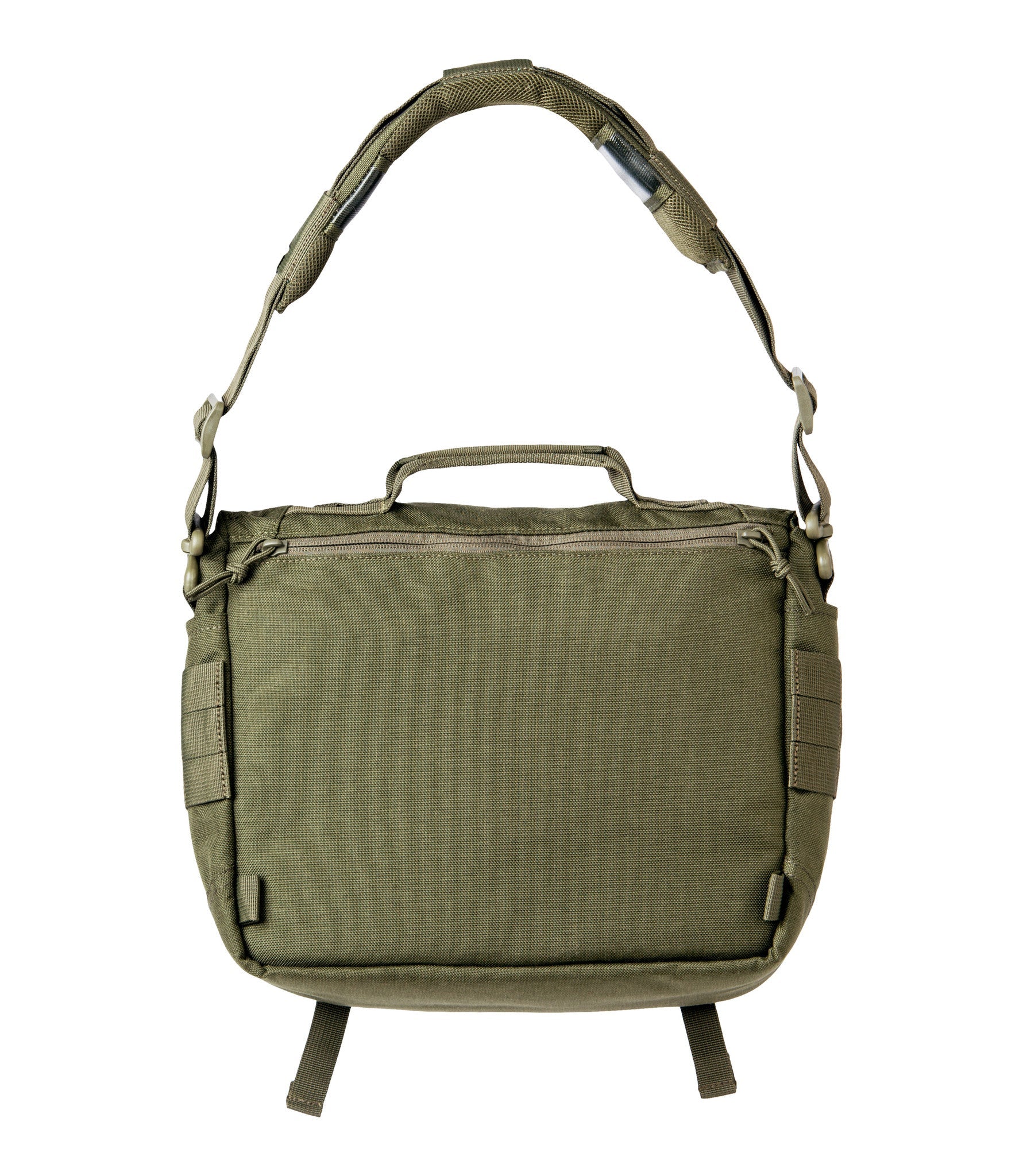 Back of Summit Side Satchel 8L in OD Green |color_od green
