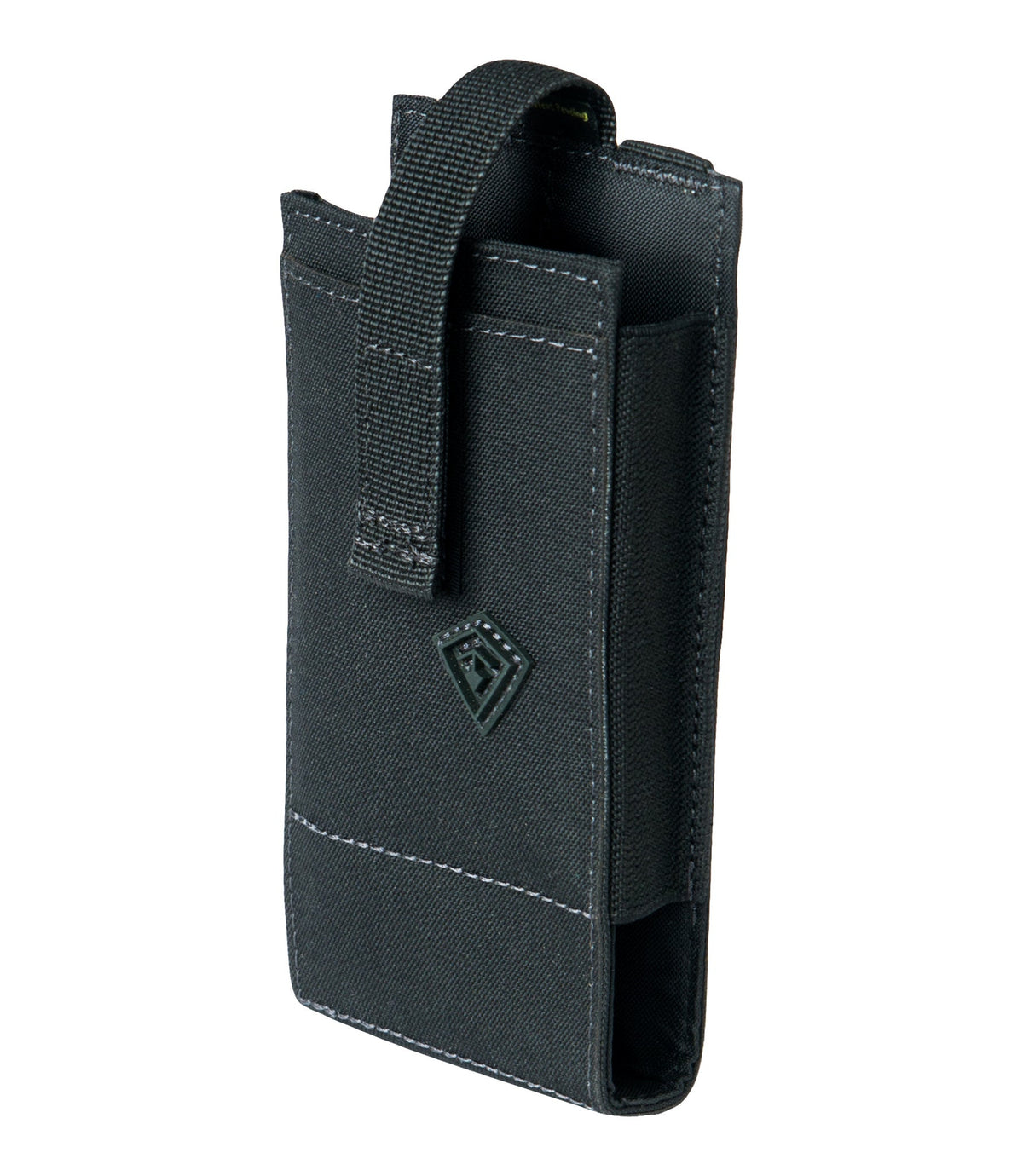 Front of Tactix Series Media Pouch - Large in Black |color_black