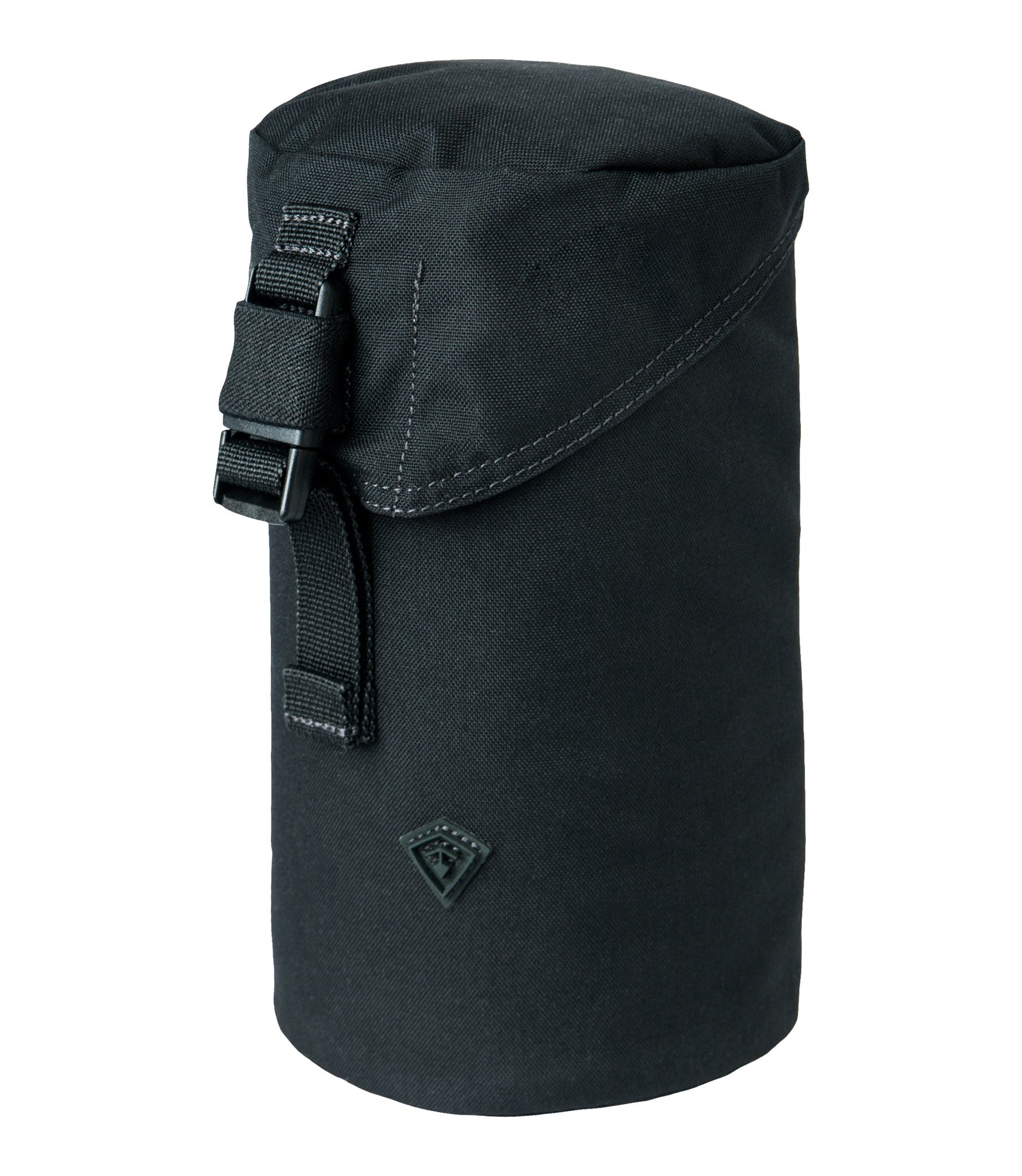 Front of Tactix Series Bottle Pouch  1.0 Liter in Black |color_black