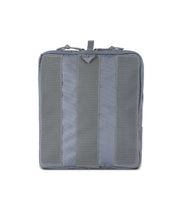 Back view of 9 X 10 Velcro Pouch in Asphalt |color_asphalt