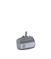 1/4 front side view of 6 X 3 Velcro Pouch in Asphalt |color_asphalt