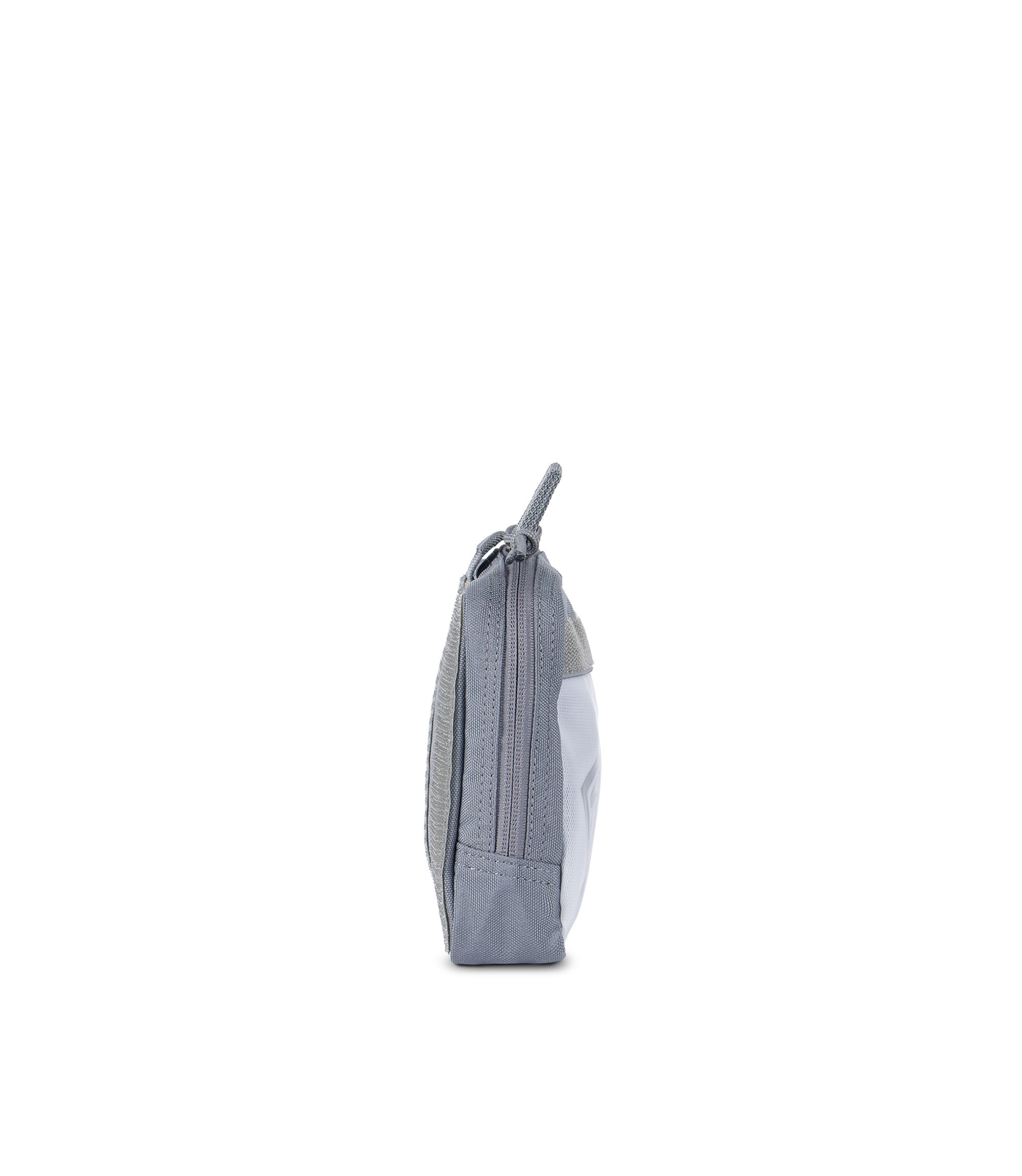 Side view of 6 X 6 Velcro Pouch in Asphalt |color_asphalt