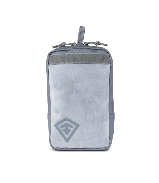 Front of 6 X 10 Velcro Pouch in Asphalt |color_asphalt