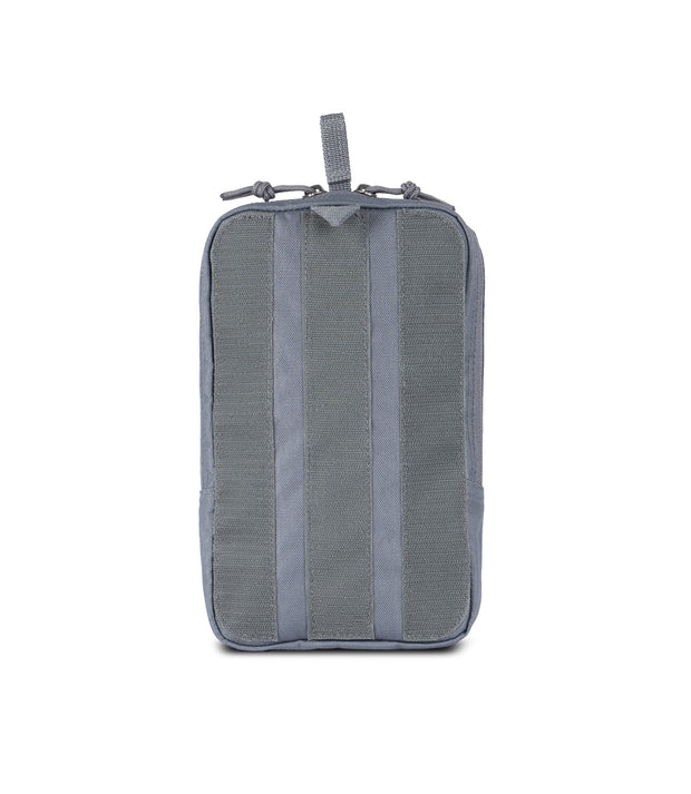 Back view of 6 X 10 Velcro Pouch in Asphalt |color_asphalt