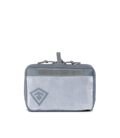 Front view of 9 X 6 Velcro Pouch in Asphalt |color_asphalt