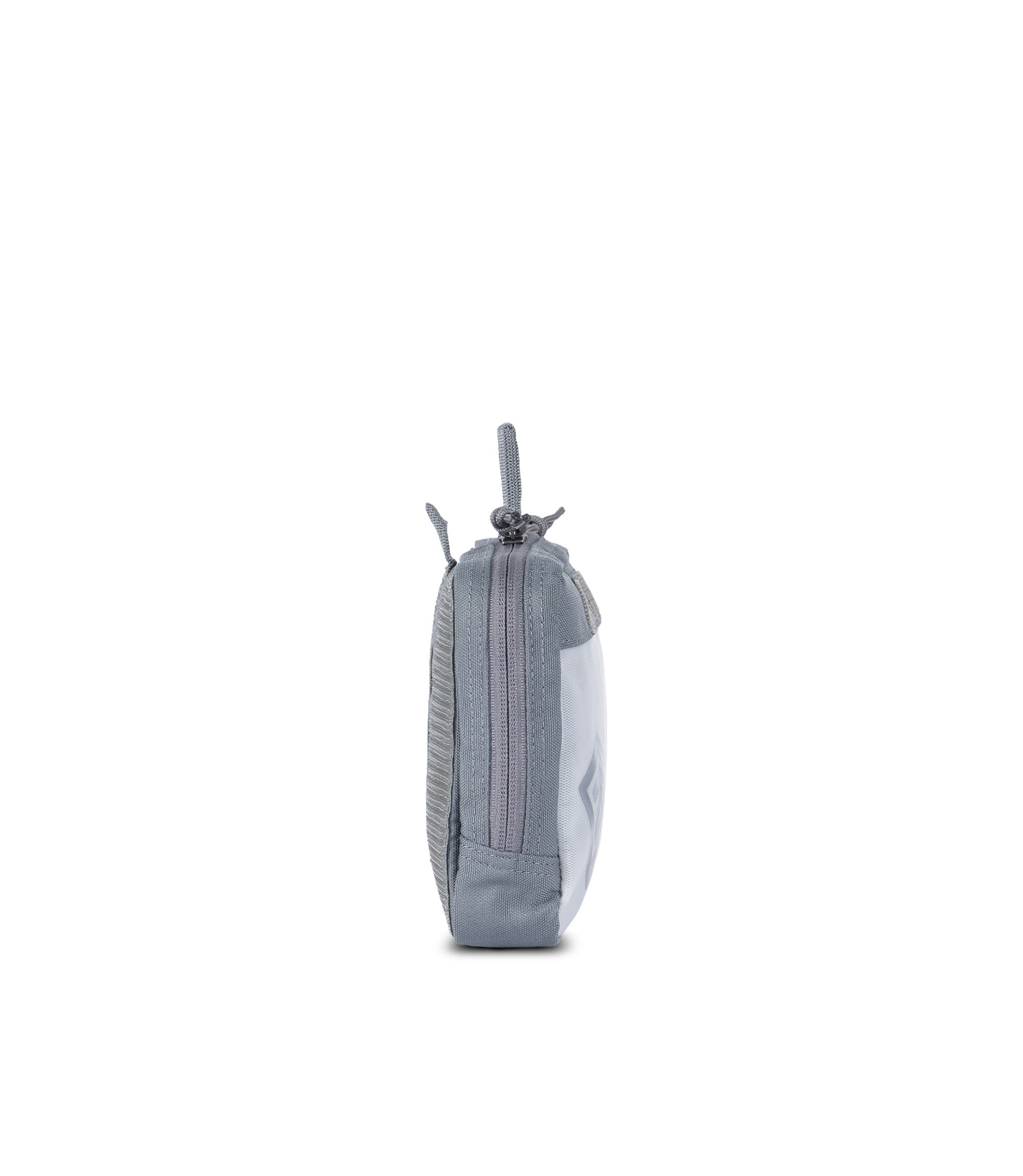 Side view of 9 X 6 Velcro Pouch in Asphalt |color_asphalt