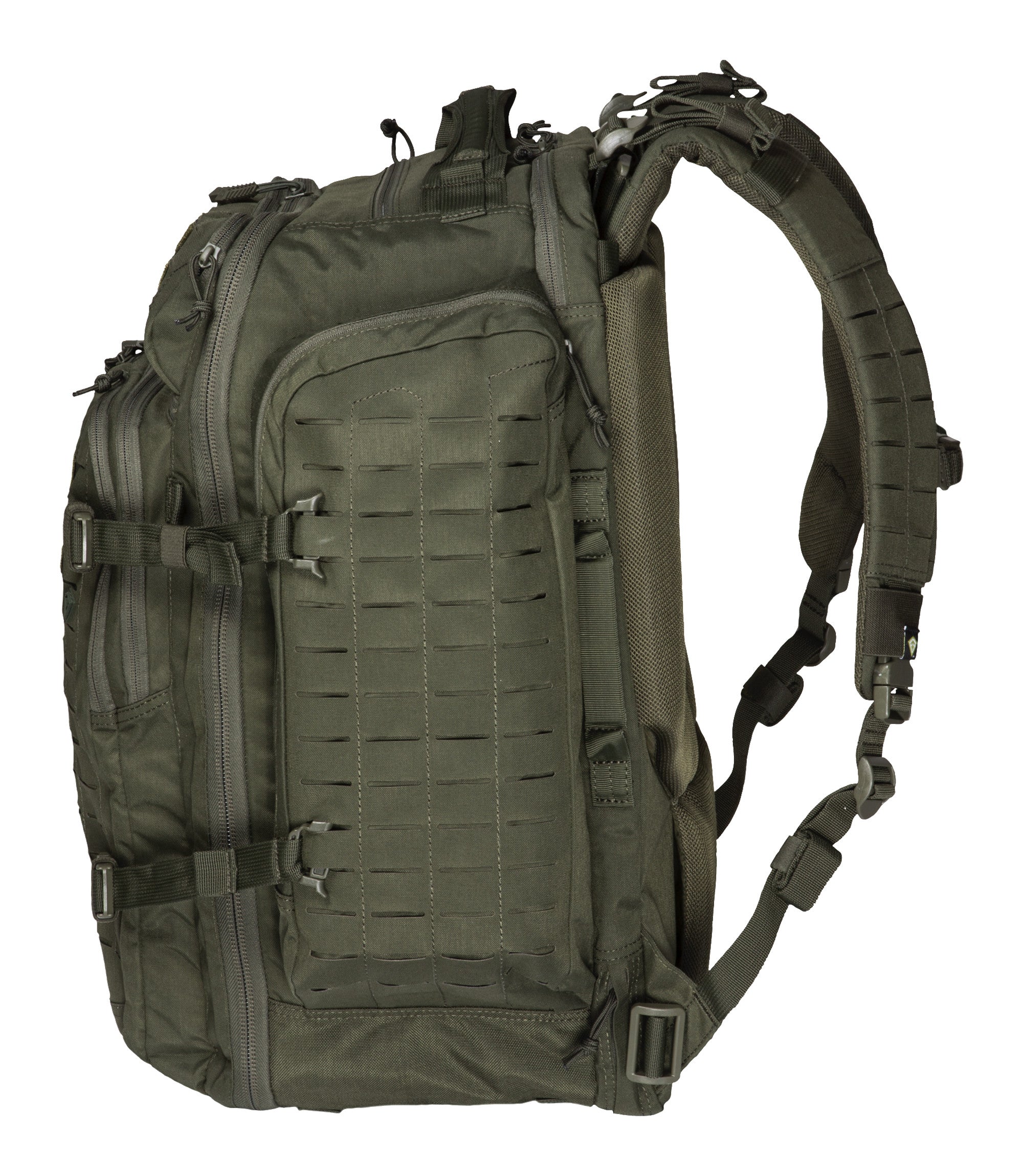 Side of Tactix 3-Day Plus Backpack 62L in OD Green |color_od green