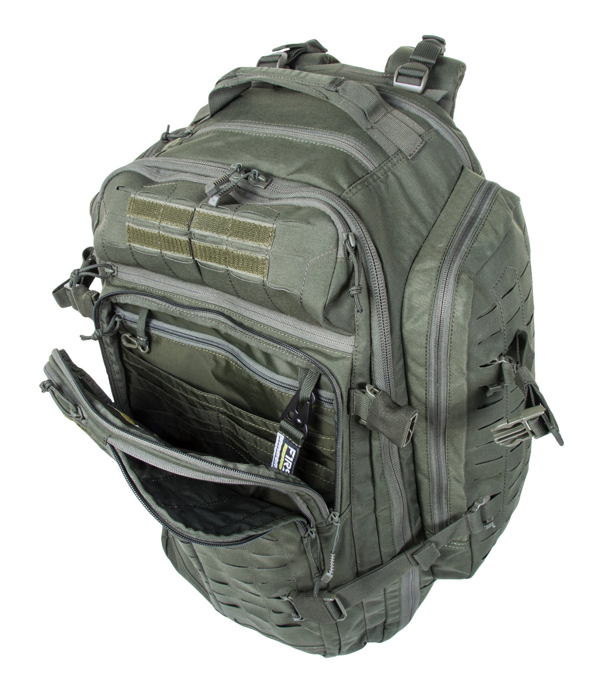Open Front of Tactix 3-Day Plus Backpack 62L in OD Green |color_od green