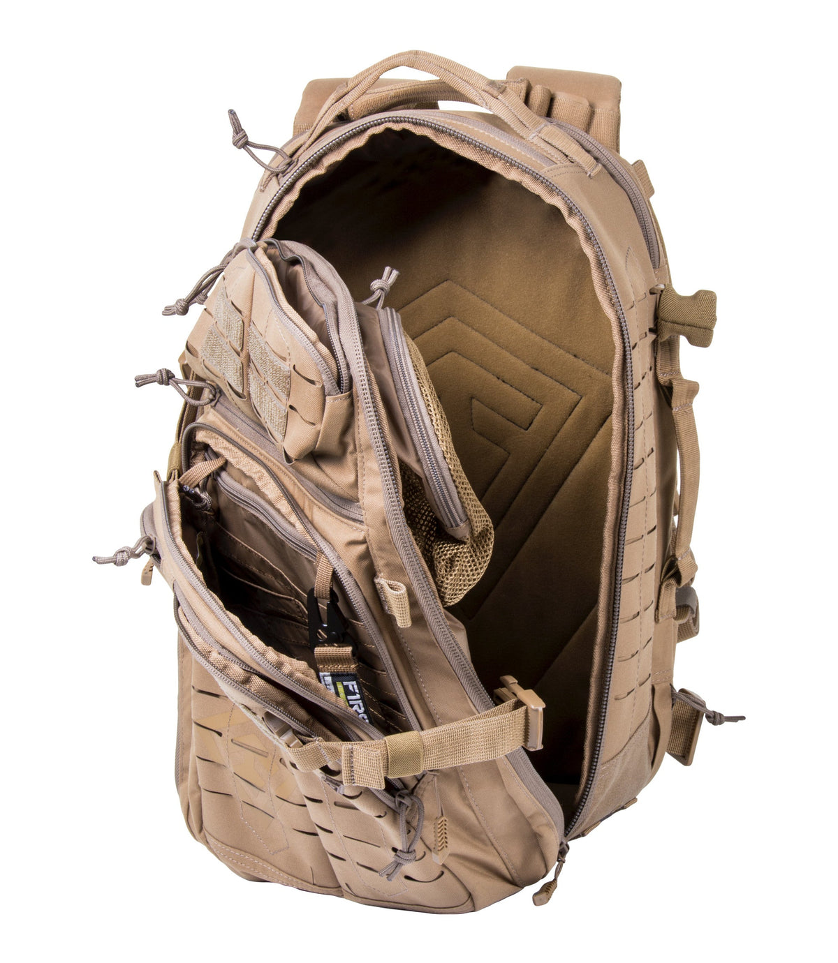 Open Front of Tactix Half-Day Plus Backpack 27L in Coyote |color_coyote