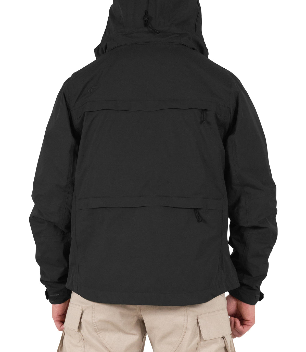 Back of Mens Tactix System Jacket in Black |color_black