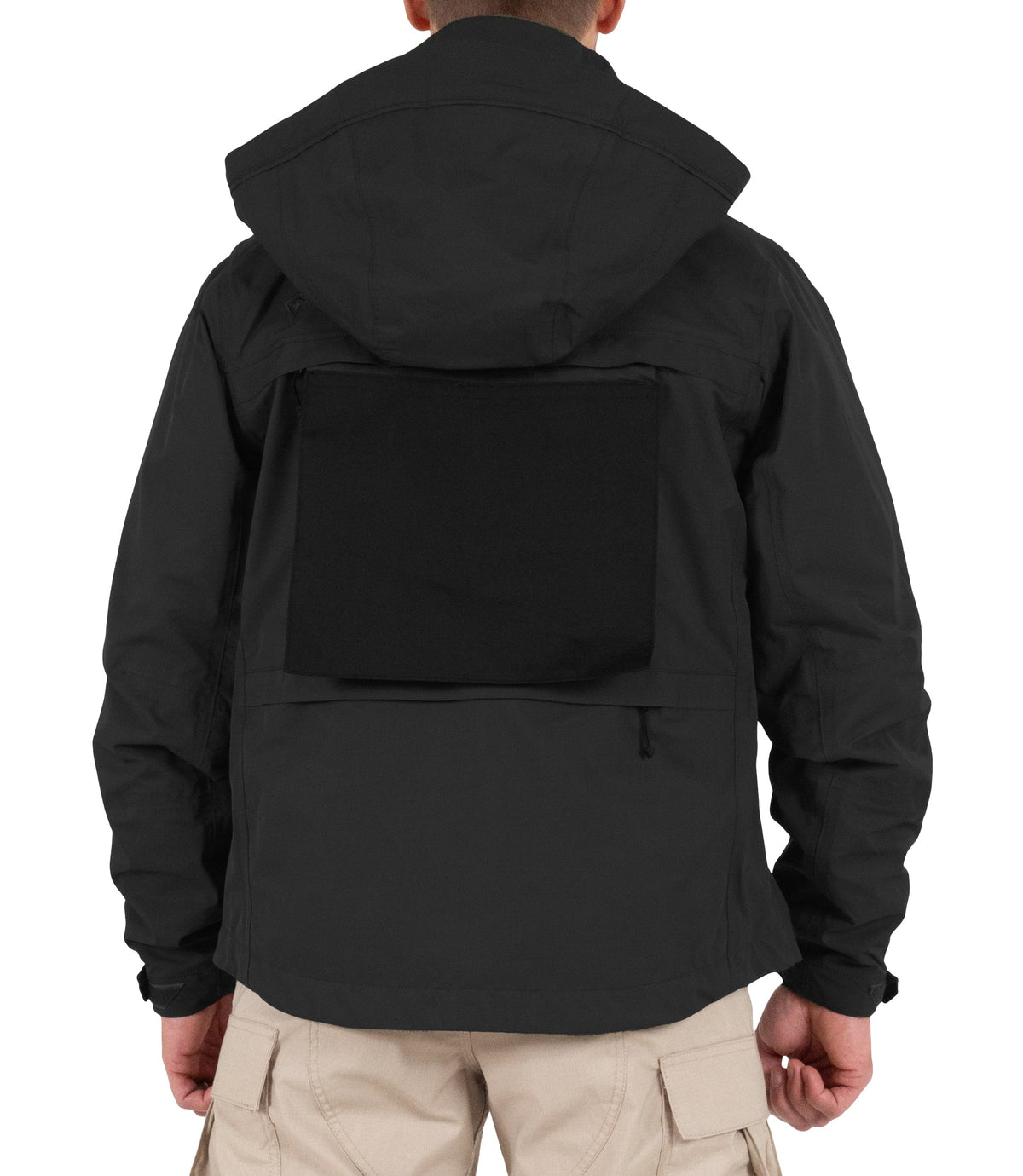 Back Pullout Panel for Mens Tactix System Jacket in Black |color_black