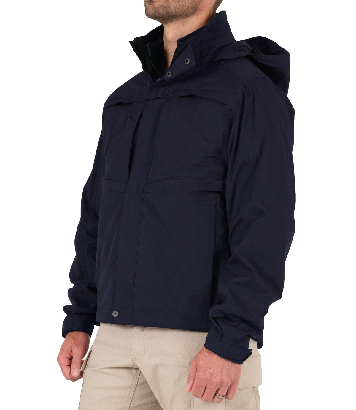 Side of Mens Tactix System Jacket in Midnight Navy |color_midnight navy