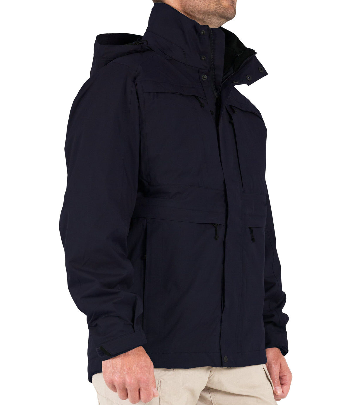 Side of Mens Tactix System Parka in Midnight Navy |color_midnight navy