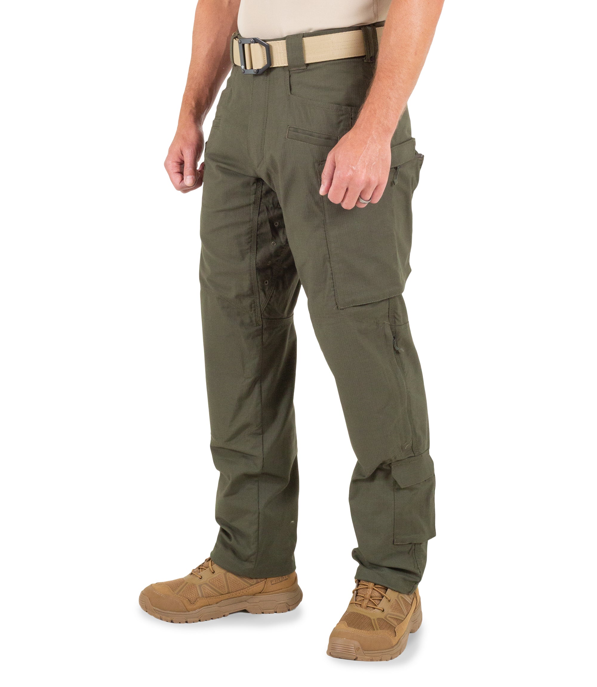 Side of Men's Defender Pants in OD Green |color_od green
