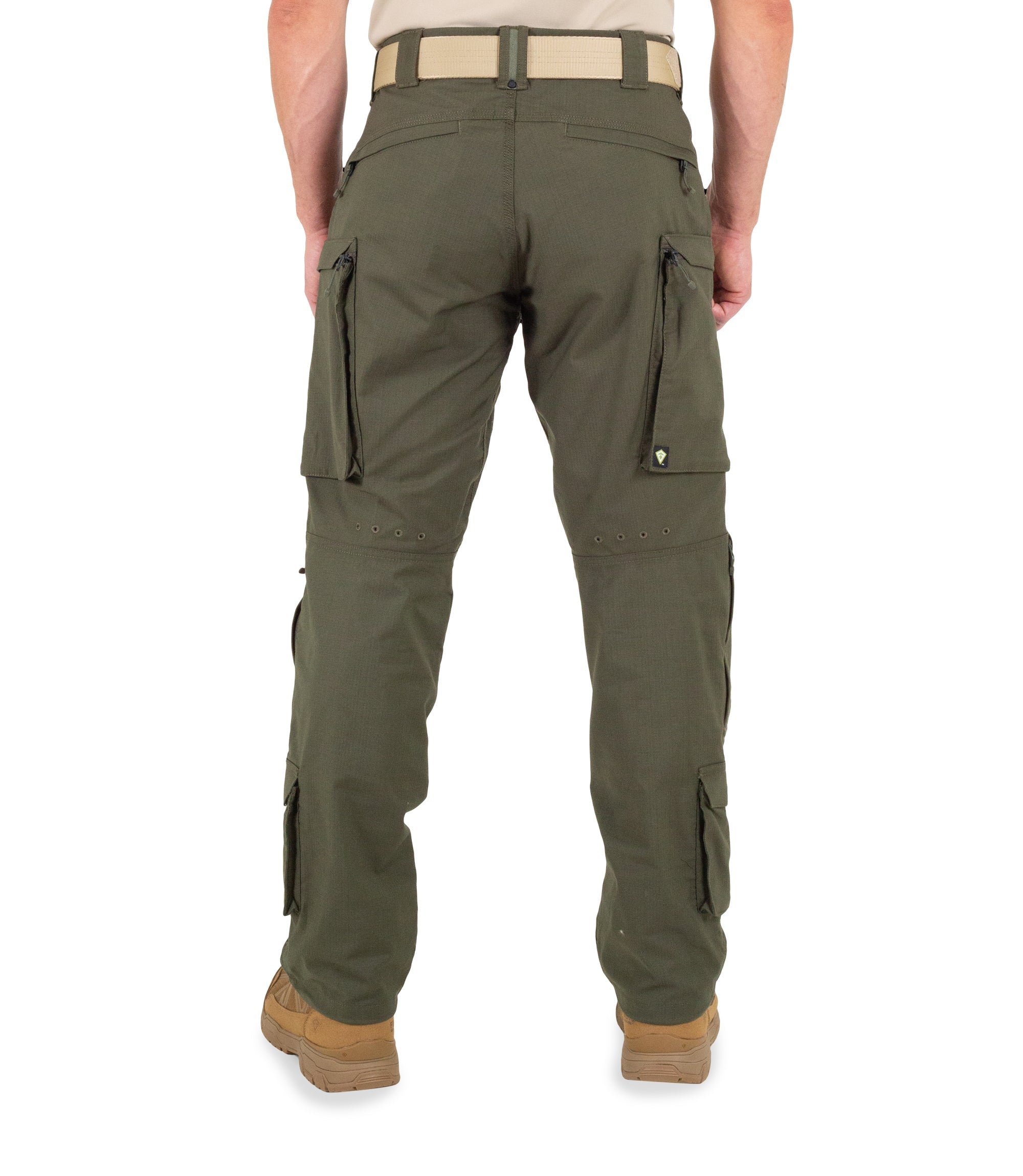 Back of Men's Defender Pants in OD Green |color_od green