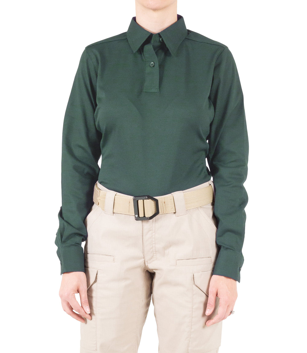 Front of Women's V2 Pro Performance Shirt in Spruce Green |color_spruce green