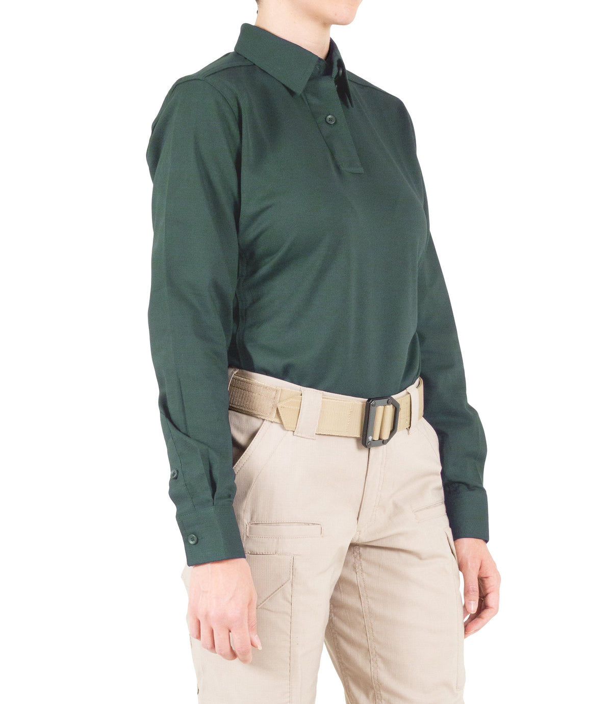 Side of Women's V2 Pro Performance Shirt in Spruce Green |color_spruce green